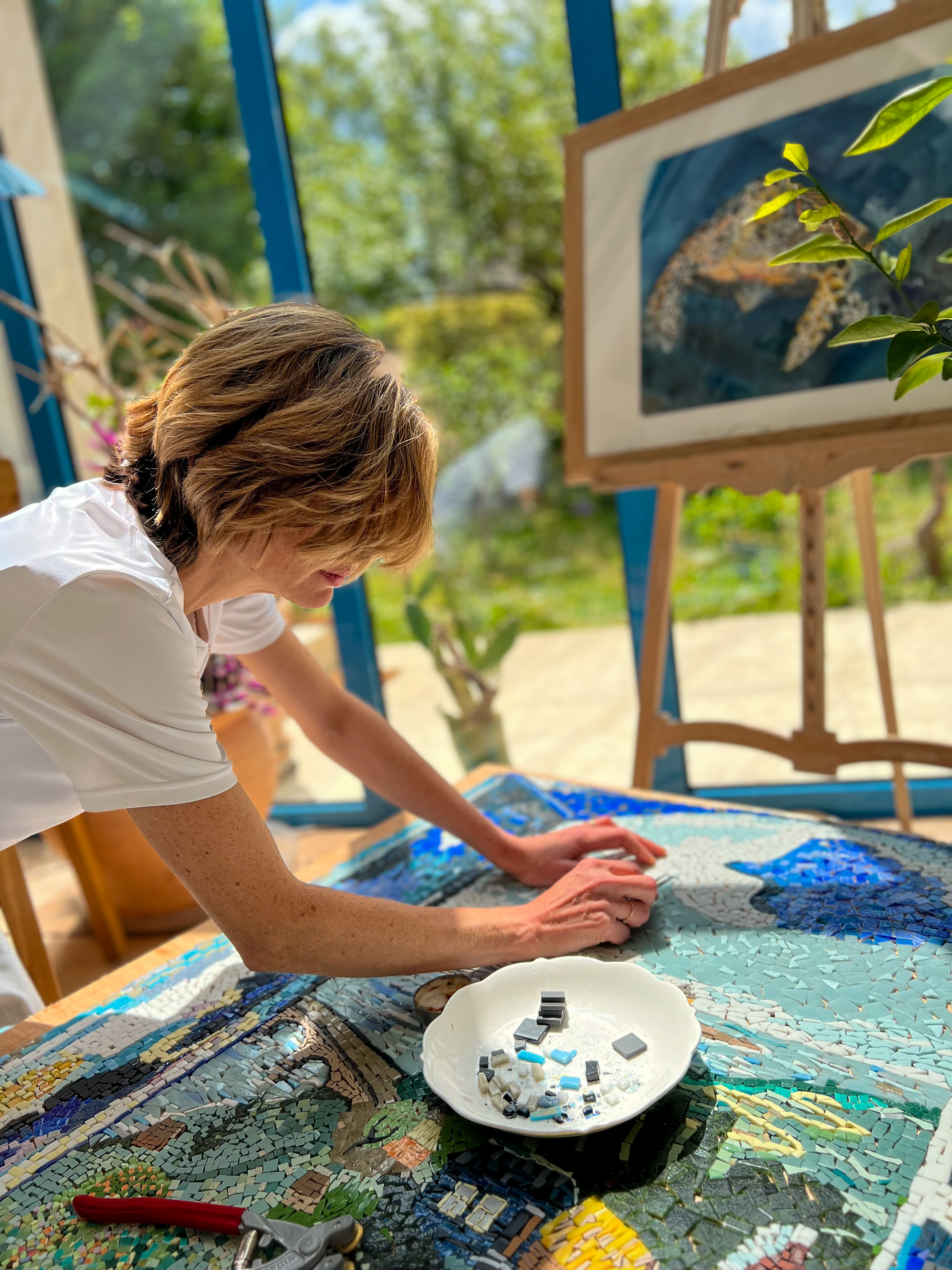 Fenêtre Chagall — mosaïque de Lyudmila